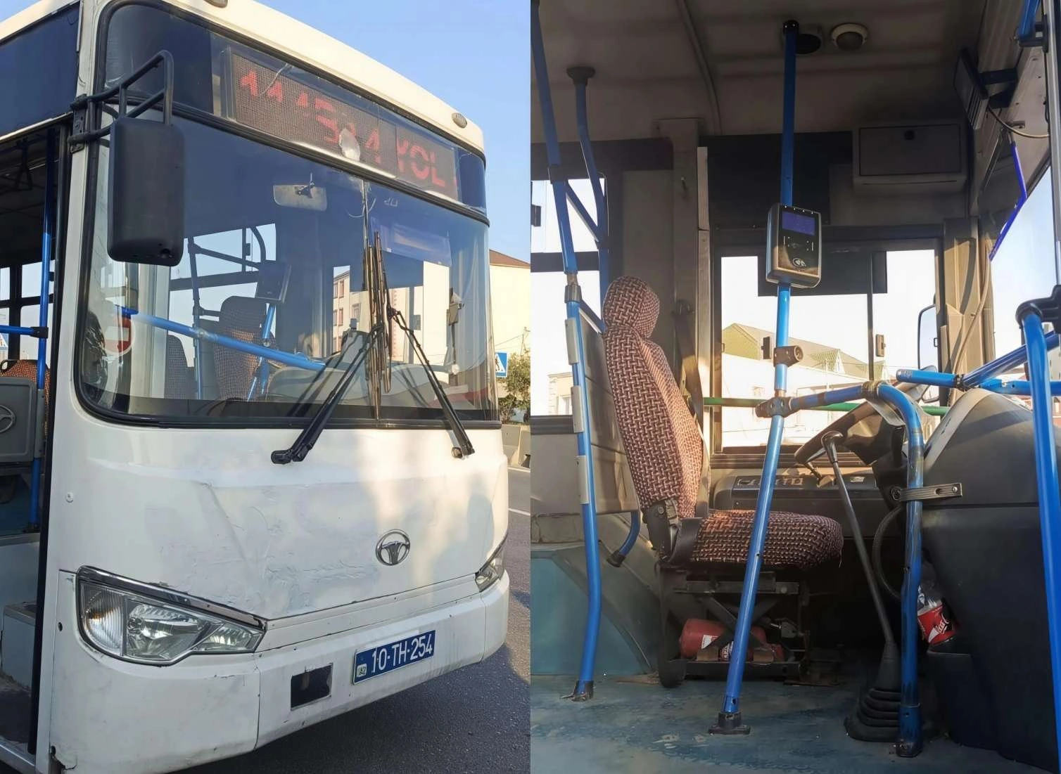 “Sürücü tüstülənən avtobusu güclə saxladı” –