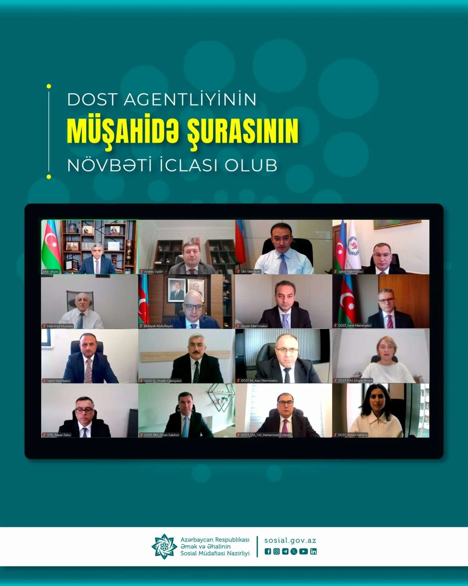 DOST Agentliyinin Müşahidə Şurasının növbəti iclası olub