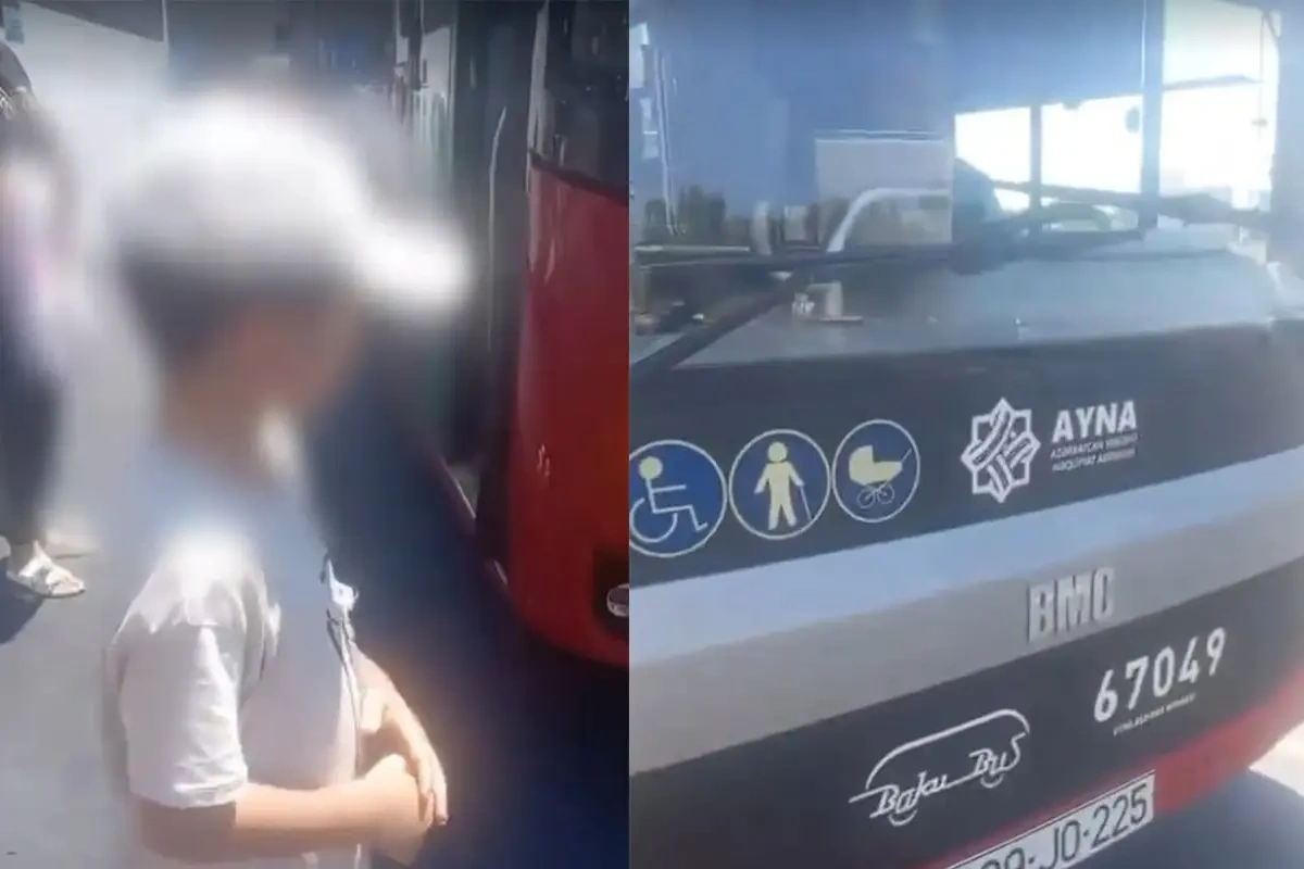 Bakıda autizmli uşaq skuterə görə avtobusdan düşürüldü - VİDEO
