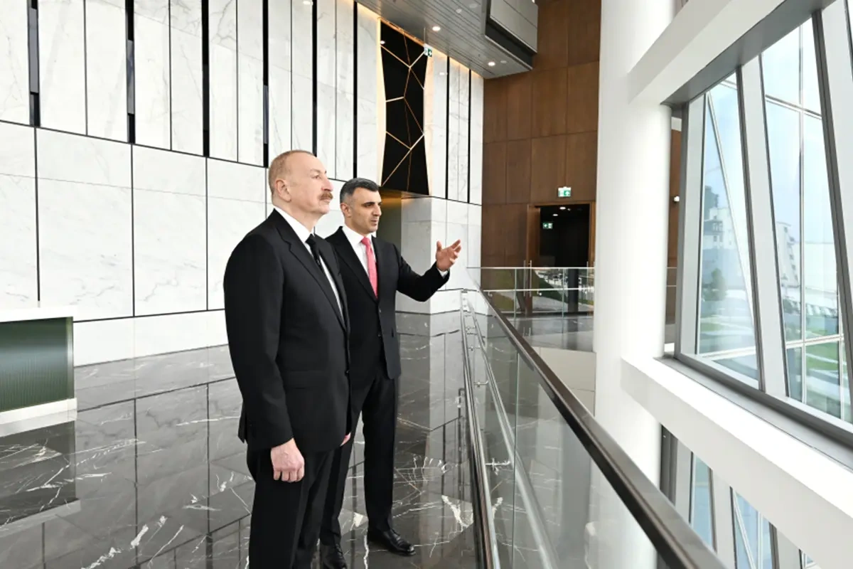 Prezident Mərkəzi Bankın yeni binasının açılışında - Fotolar