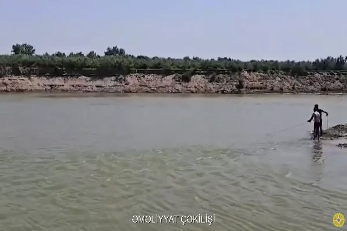 Çayda batma təhlükəsi olan 23 yaşlı oğlan xilas edildi - VİDEO