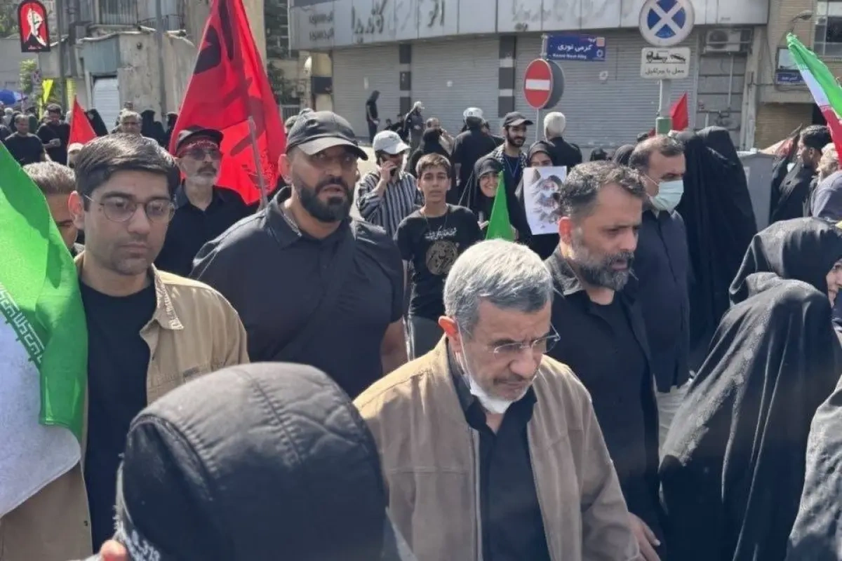 Əhmədinejad Xameneinin vida mərasimində - Foto