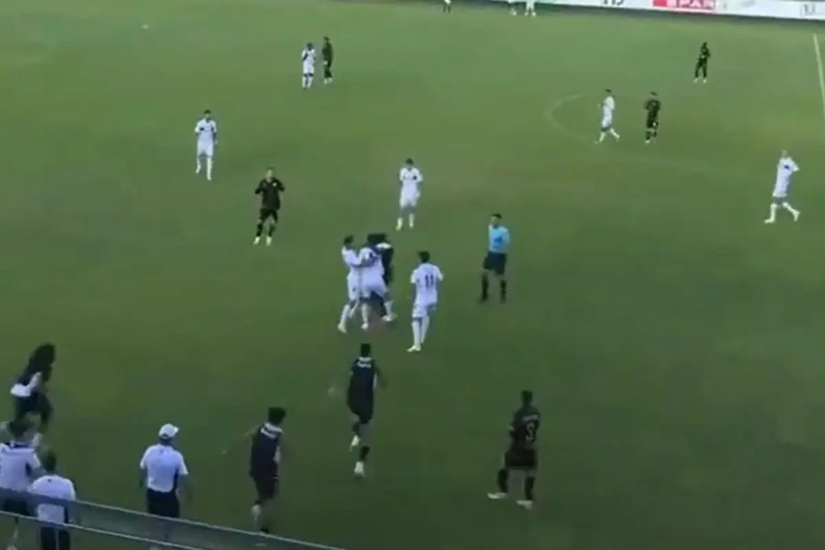 “Neftçi” və “Partizan” futbolçuları arasında əlbəyaxa dava - Video