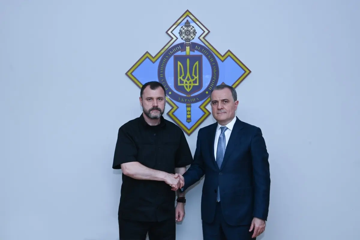 Ceyhun Bayramov Ukrayna Təhlükəsizlik Şurasının katibi ilə görüşdü
