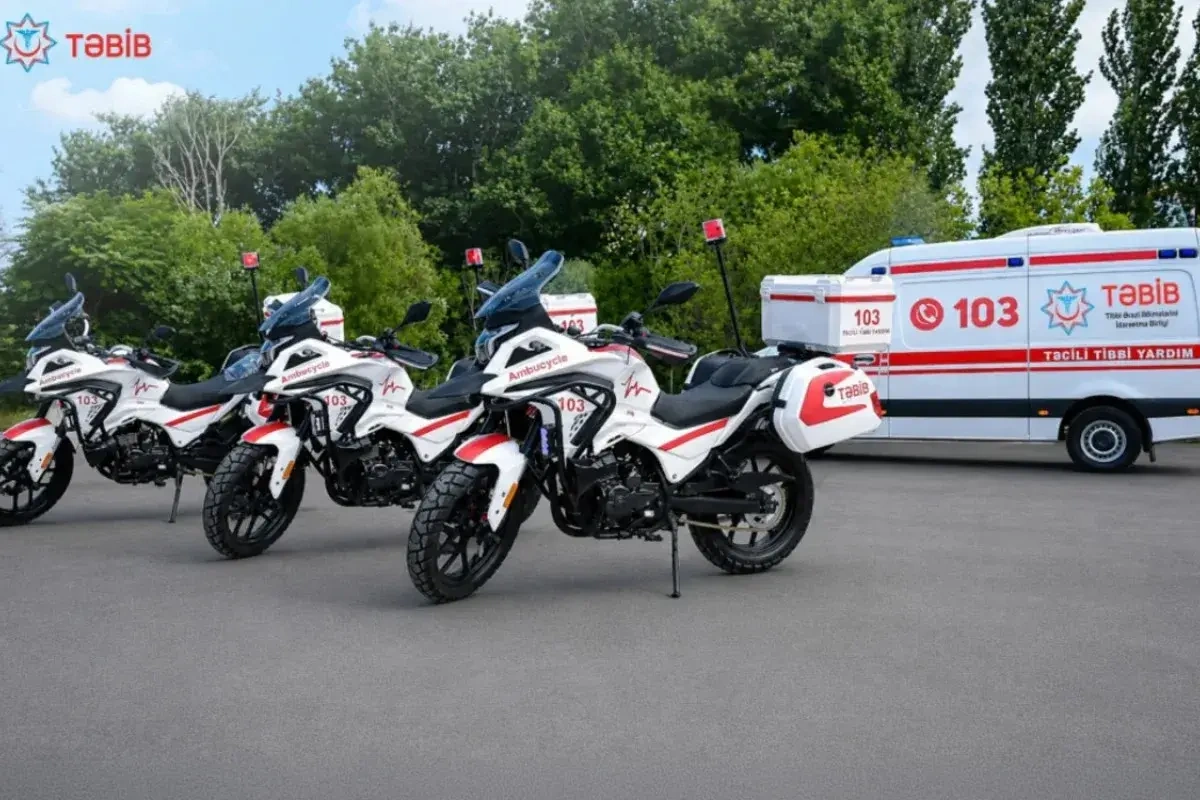 Bakıda təcili tibbi yardımda motosikletlərdən istifadə olundu