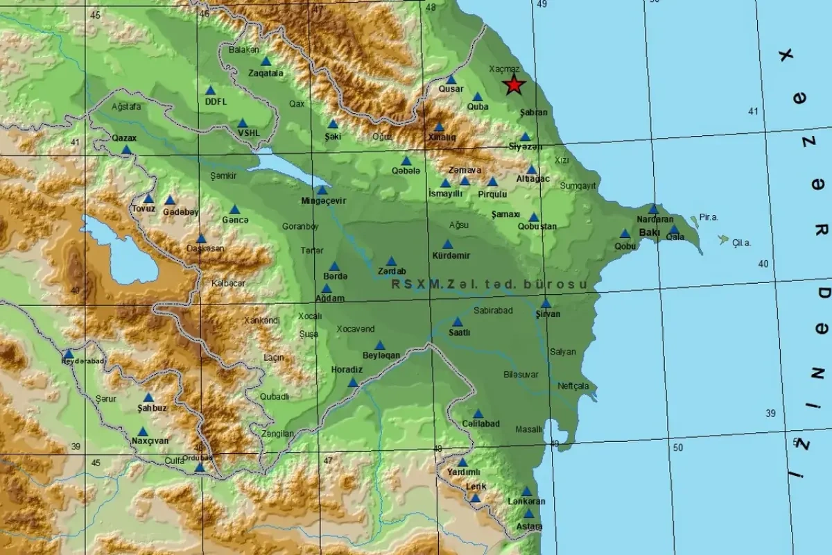 Xaçmaz rayonunda zəlzələ oldu