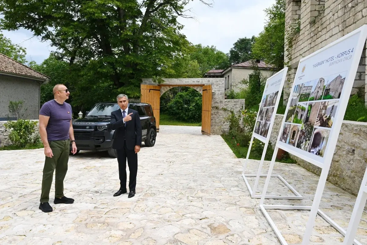 İlham Əliyev Şuşada "Yasəmən" hotelinin yeni korpusları ilə tanış oldu
