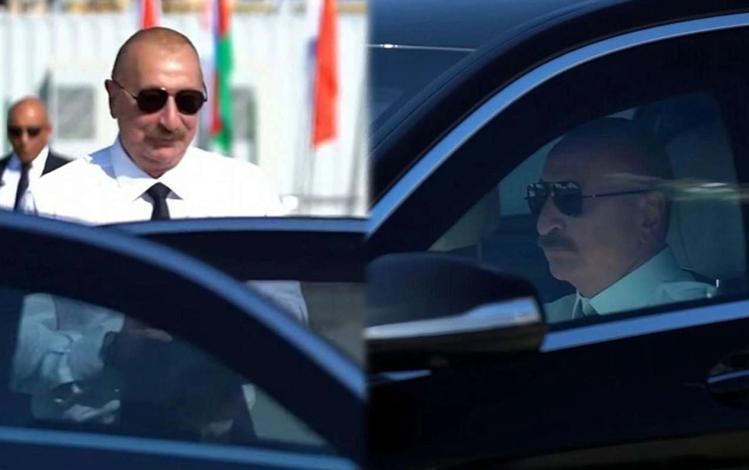 Prezident açılışdan sonra sükan arxasına keçdi -