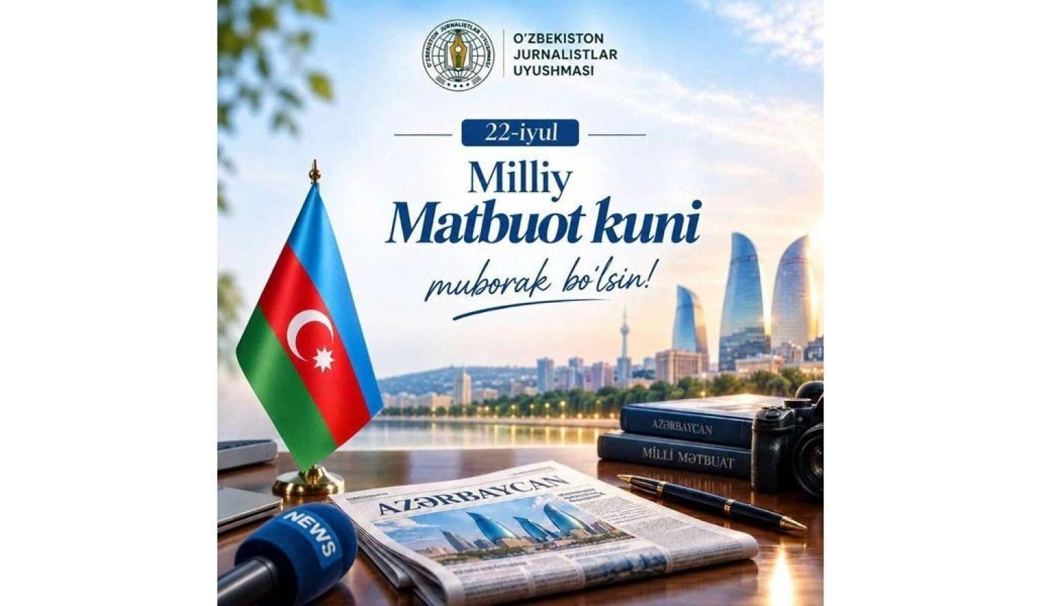Özbəkistan Jurnalistlər Birliyinin sədri azərbaycanlı həmkarını təbrik etdi