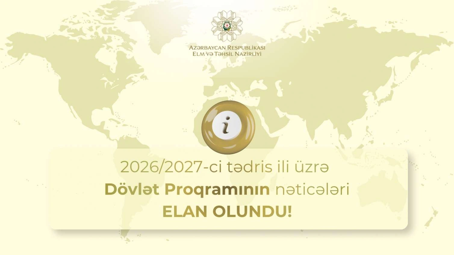 Dövlət Proqramı üzrə təqaüdçülərin siyahısı müəyyən olunub