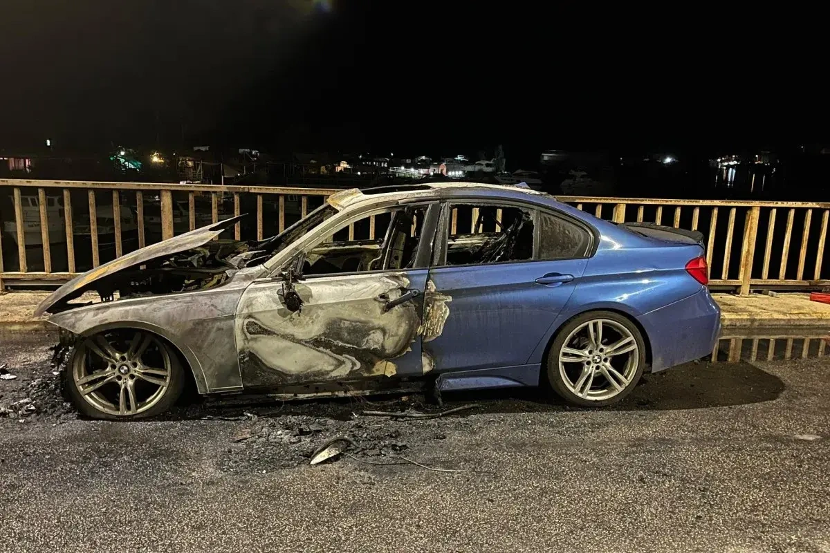 "Moyka"da "BMW" yandı