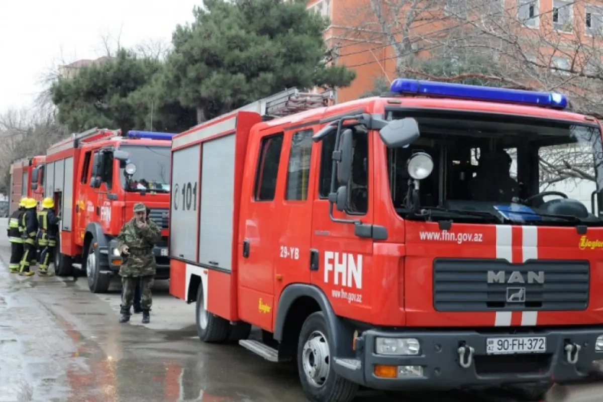 Gəncədə ev yandı, bir nəfər xəsarət aldı