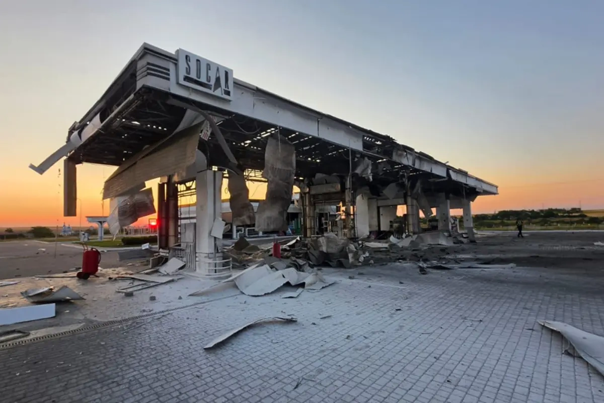 SOCAR-ın yanacaqdoldurma məntəqəsi vuruldu - Fotolar