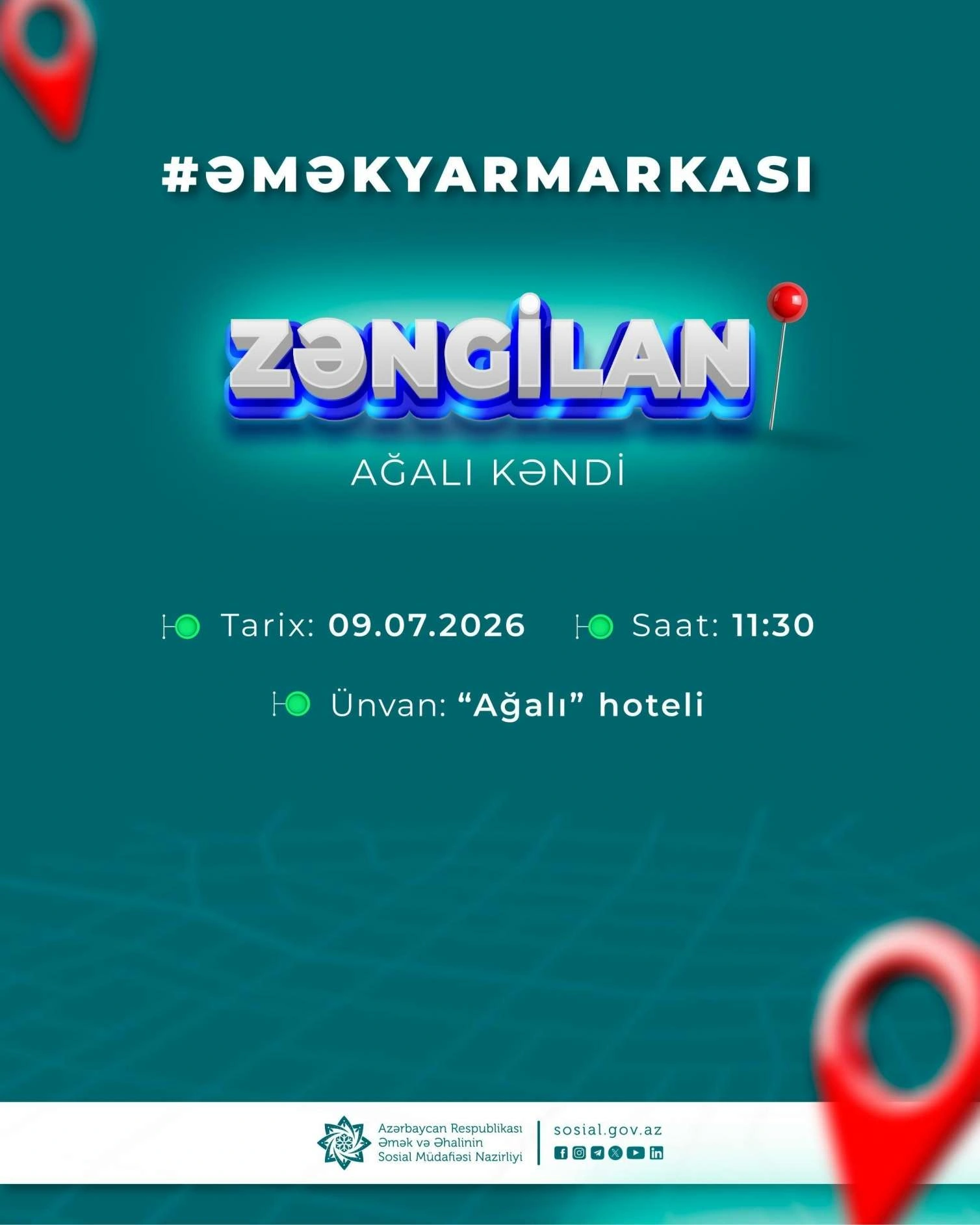 Zəngilanda növbəti əmək yarmarkası olacaq, 80-dən çox vakansiya təqdim ediləcək
