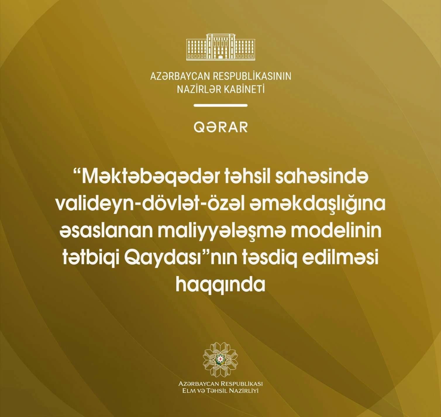 Məktəbəqədər təhsildə valideyn-dövlət-özəl əməkdaşlığına əsaslanan yeni model tətbiq olunacaq