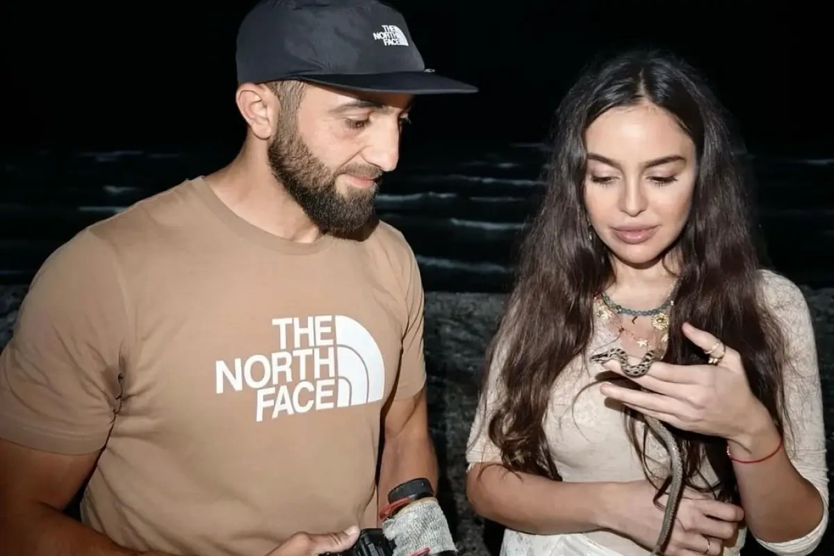 Leyla Əliyeva Lənkərandan paylaşım etdi: İlanla davranışı heyrətləndirdi - FOTO