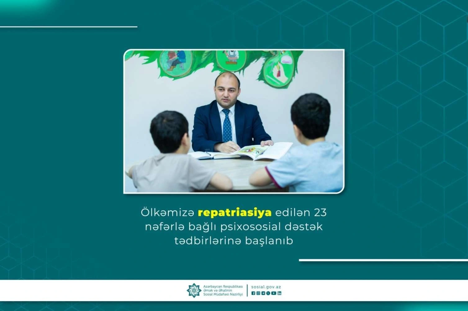 Ölkəmizə repatriasiya edilənlərə psixososial dəstək tədbirlərinə başlanıb