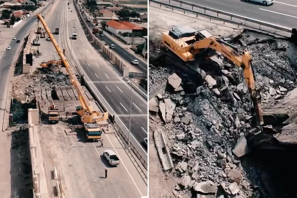 Qobustanda daha bir körpü sökülür