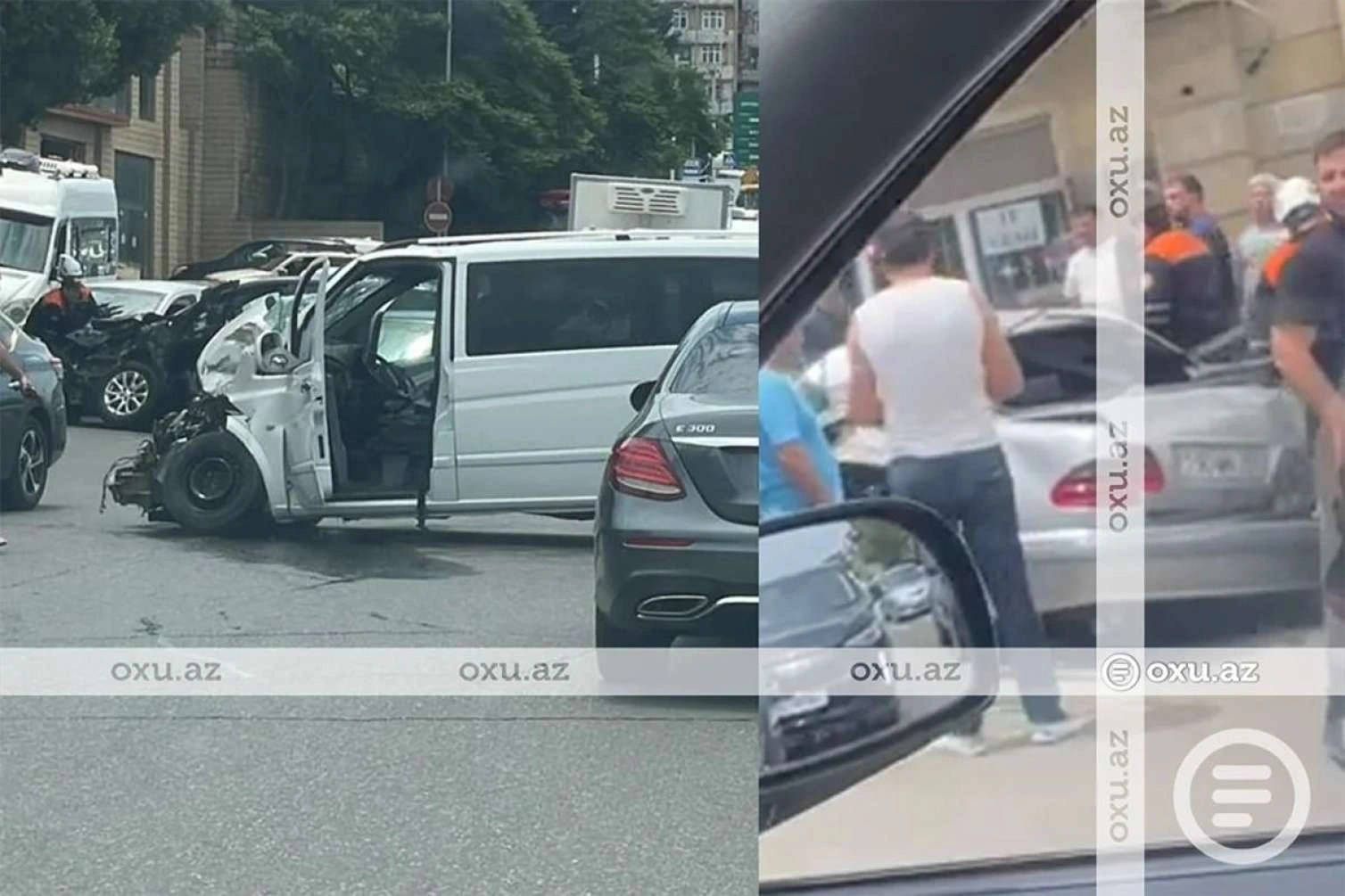 Bakıda 10 avtomobil toqquşdu