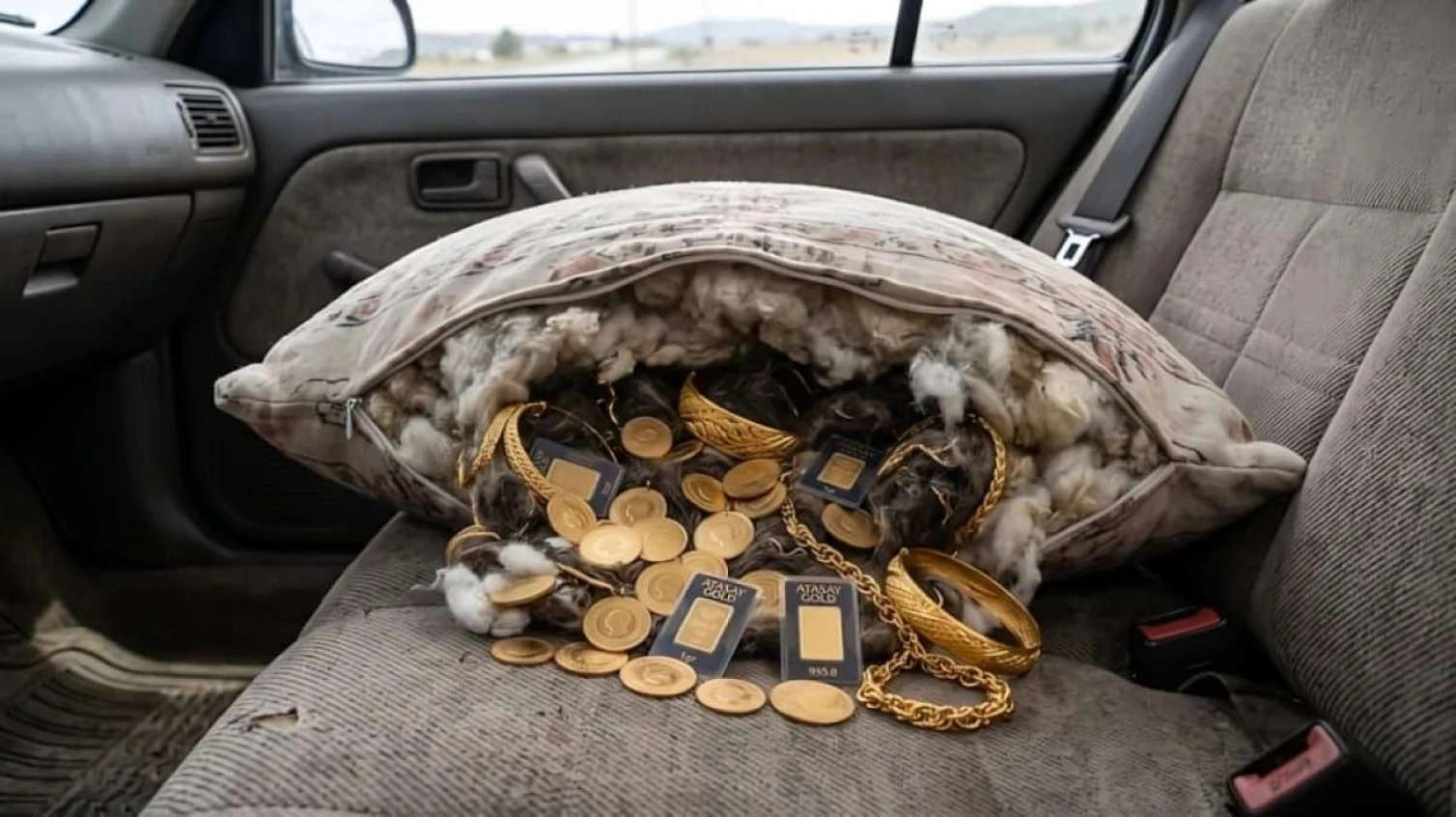 Yastığın içindən 1 kiloqram qızıl çıxdı