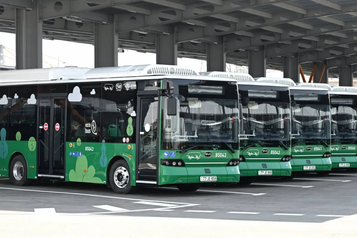 Naxçıvanda elektrik mühərrikli avtobuslar istismara verildi - VİDEO