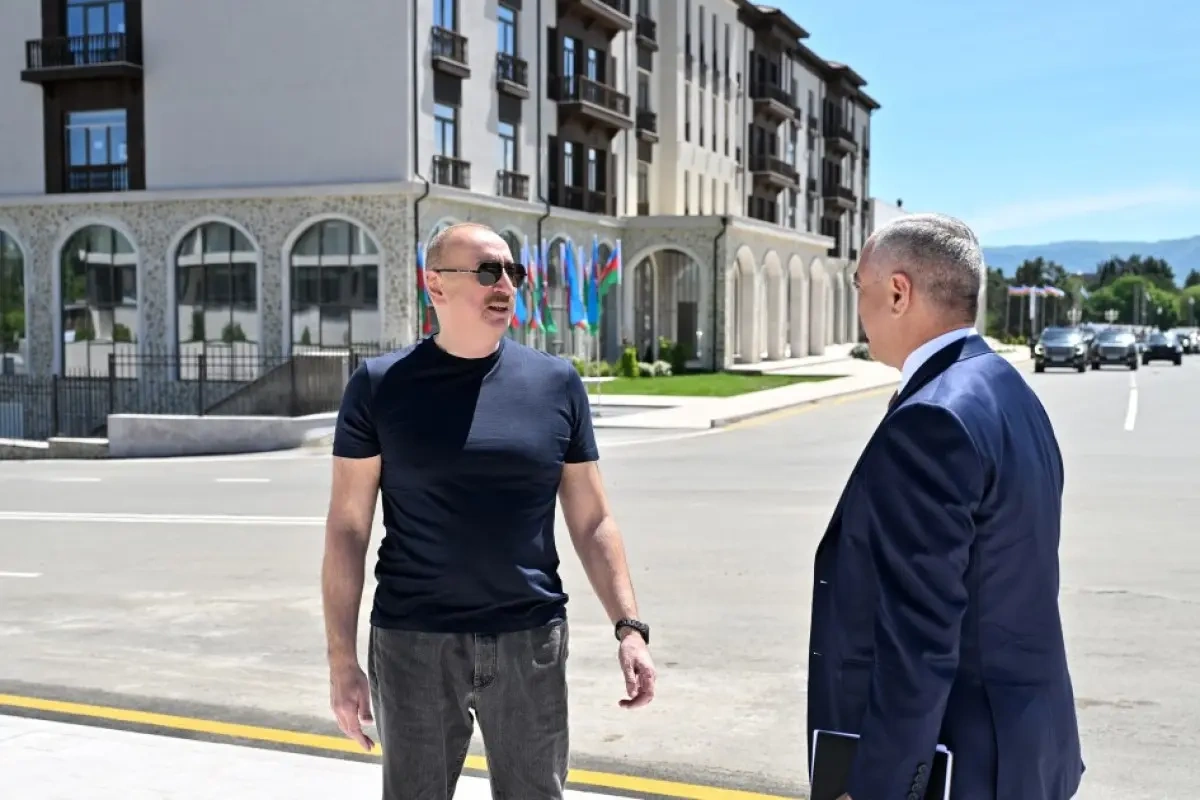 İlham Əliyev Xankəndidə Mədəniyyət Mərkəzinin açılışında - Fotolar