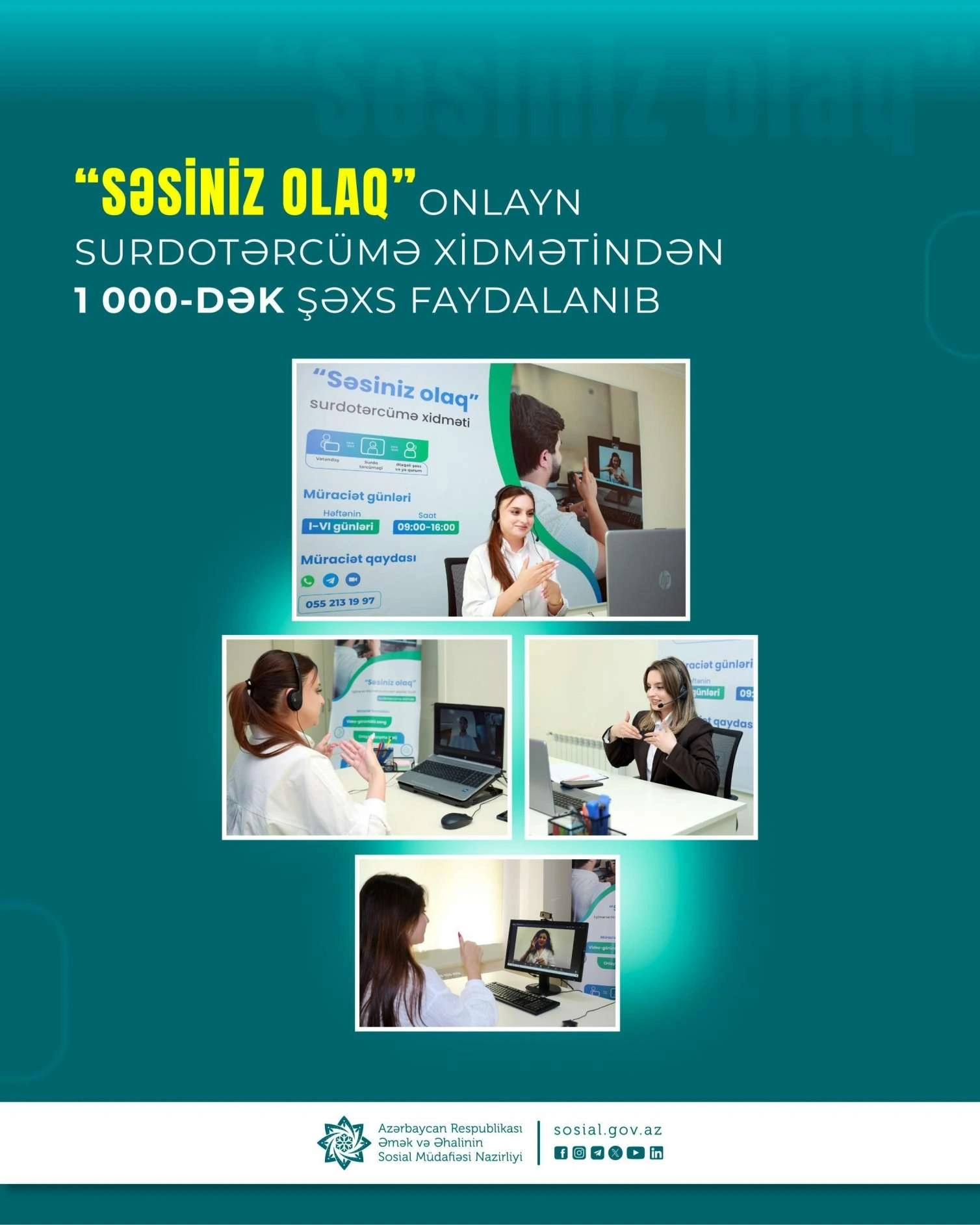 “Səsiniz olaq” onlayn surdotərcümə xidmətindən 1000-dək şəxs faydalanıb
