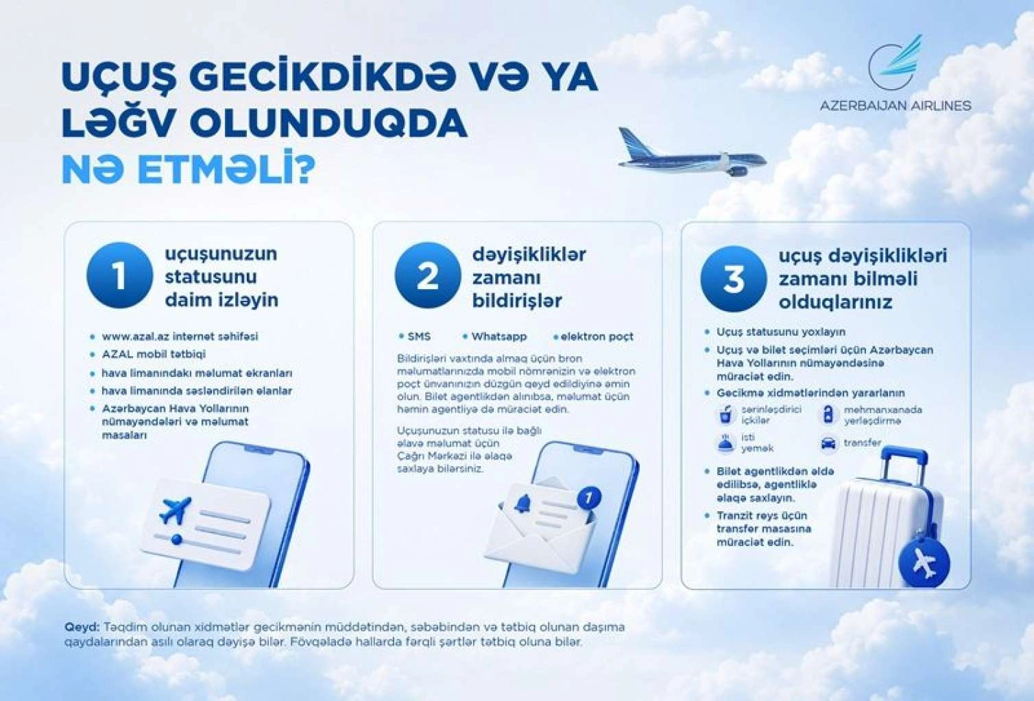 Uçuşunuz gecikir və ya ləğv edilib?
